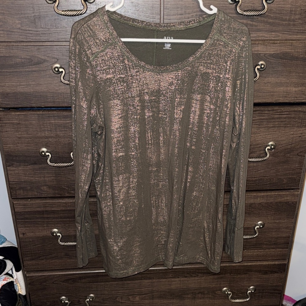 a.n.a Olive Long Sleeve Top